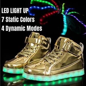 IGXX METALLIC LED CHARGING light up kids 1 shoes gold glow sneakers